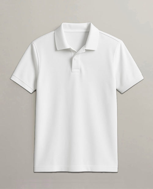 Polo Piqué Signature - Blanc