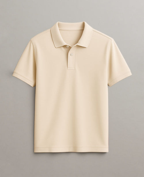 Polo Piqué Signature - Beige