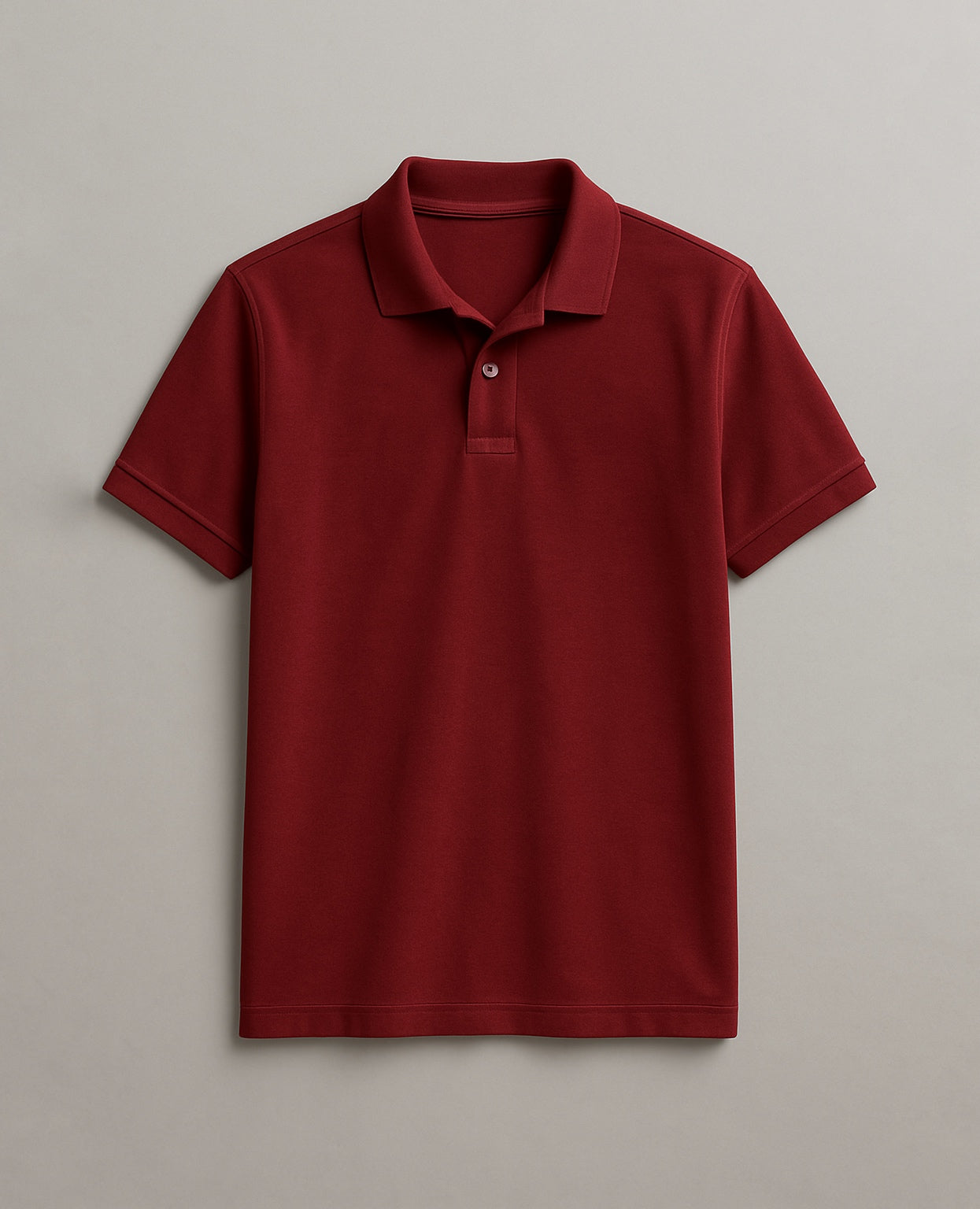 Polo Piqué Signature - Rouge Bordeaux